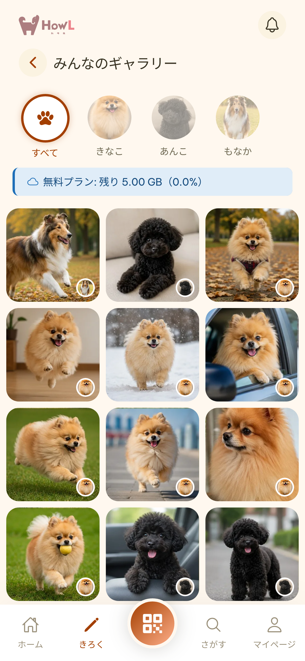 ギャラリー画面